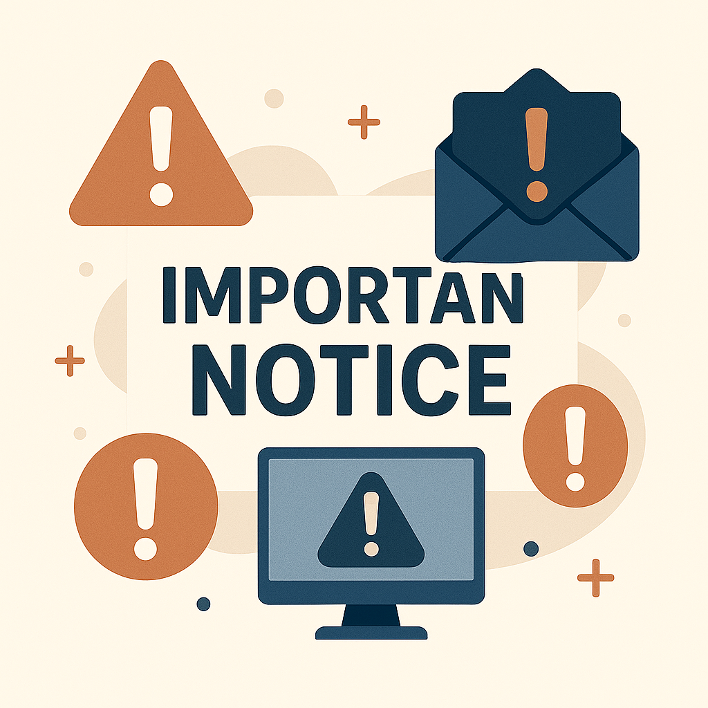 Search for“Important Announcements & Notices” on the MOPS